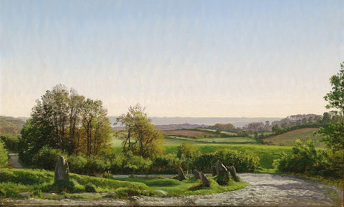 Landscape near Aabenraa - Oil painting by P. C. Skovgaard (1817-1875) -- Source: bruun-rasmussen.dk /  The author died in 1875, so this work is in the public domain in its country of origin and other countries and areas where the copyright term is the author's life plus 100 years or fewer. / Photo cropped by runinternational.eu