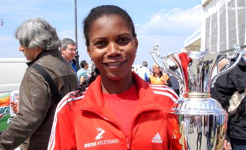 Nadir Sabino de Siqueira after winning the Maratona d'Europe in Trieste